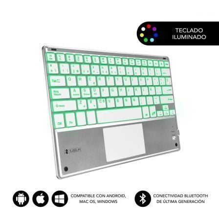Teclado iluminado sales bluetooth